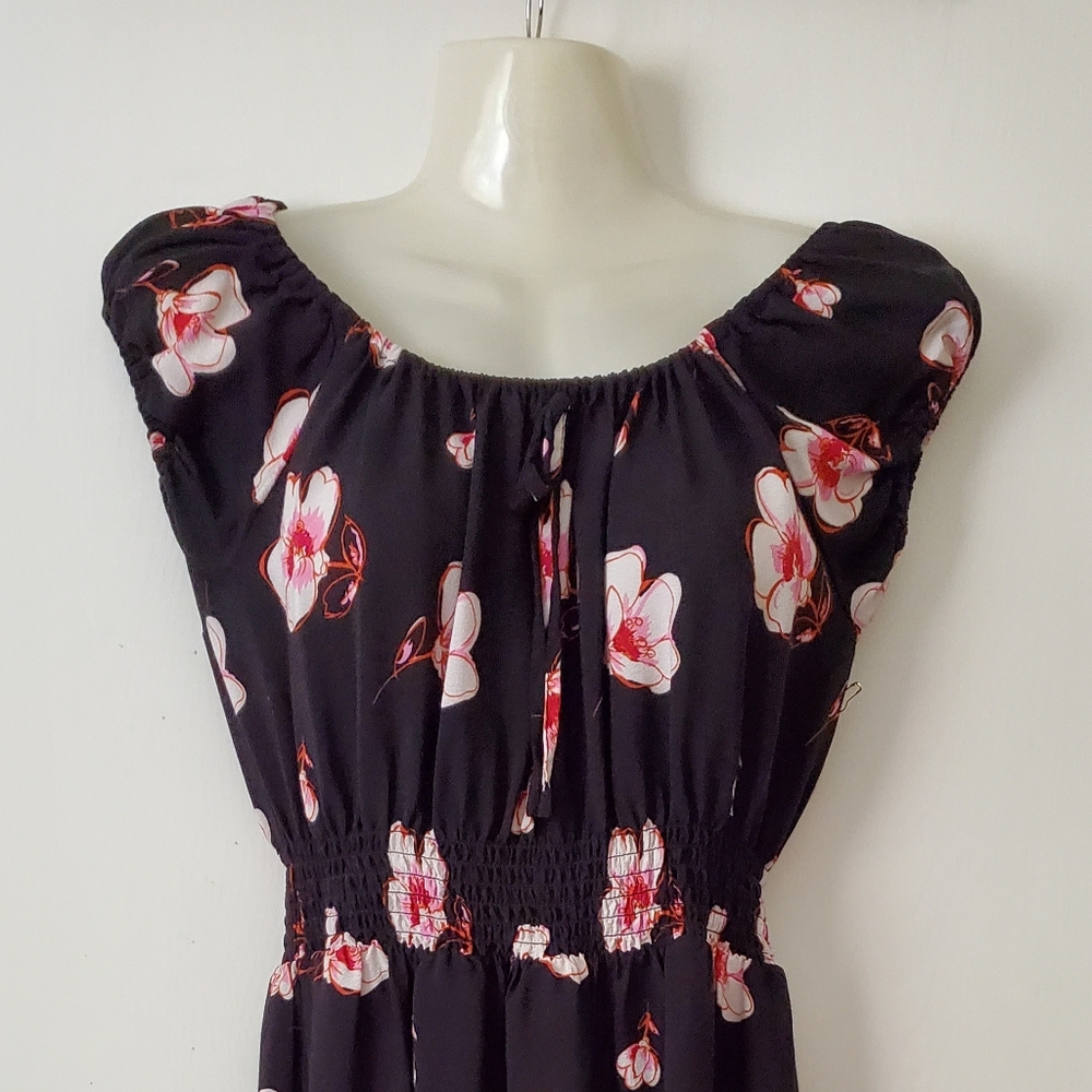 Black floral dress